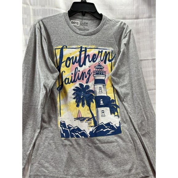 croft and barrow Mens long sleeve Shirt size s Color Gray Southern Sailing - Picture 7 of 8